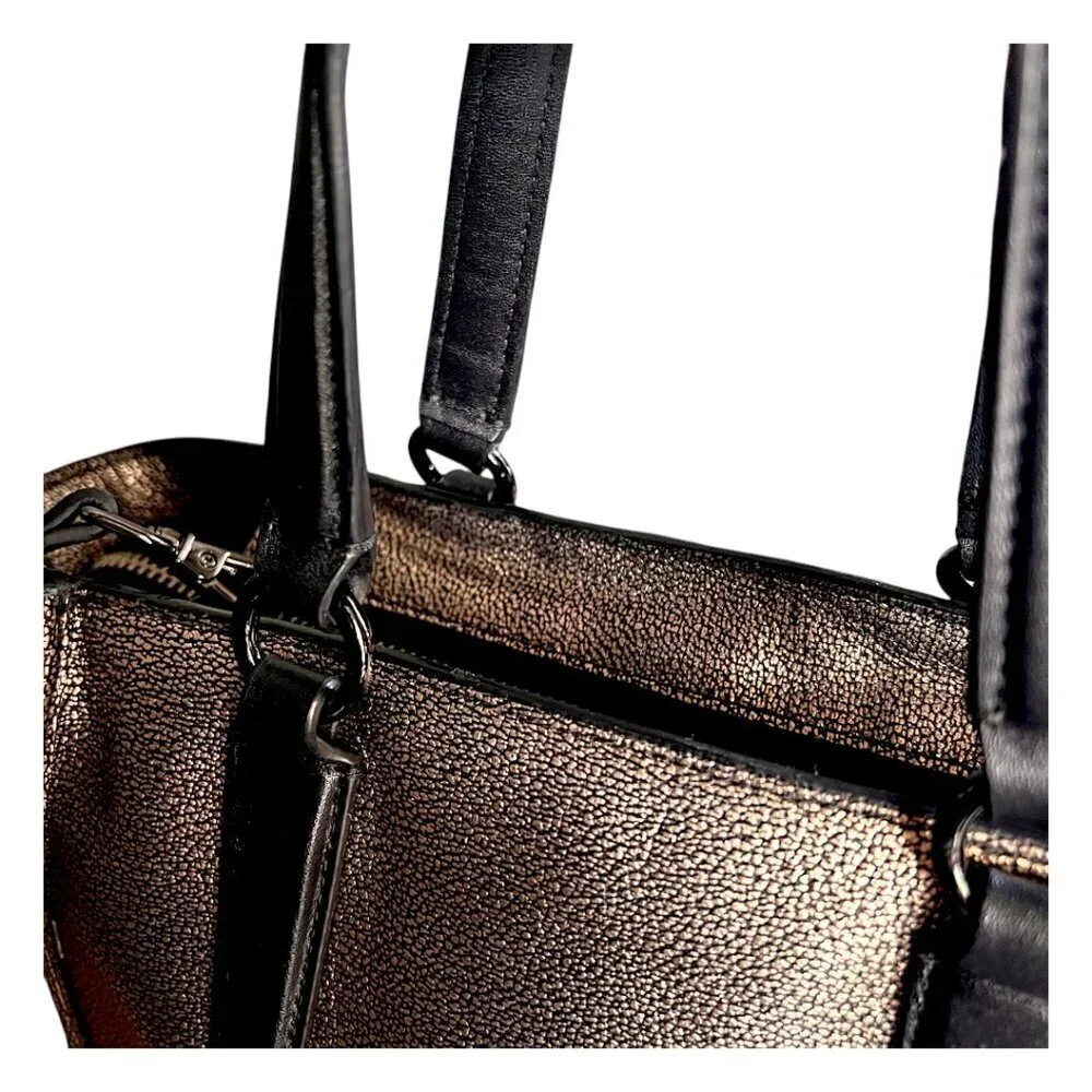 Coach Vintage Mini Crosby Metallic Pebbled Leather Purse Handbag Crossbody Strap